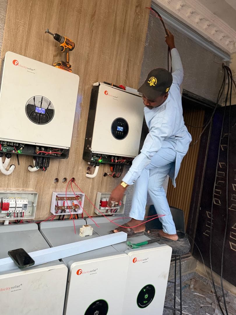 Solar battery installation
